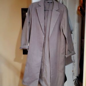 Womens gray light weight trench